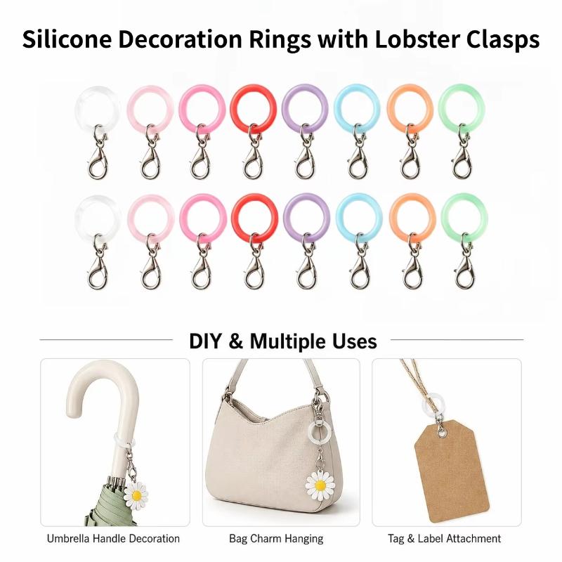 5/10 Stück Silikon-Regenschirm – Lobster Clasp Silver Bewertung und Preis